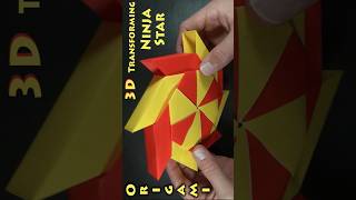 Origami 3D Transforming Ninja Star shorts designed by Ray Bolt [upl. by Nnylsor]