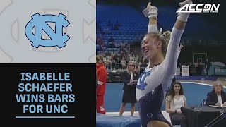 UNCs Isabelle Schaefer Wins Bars For UNC [upl. by Gustave]