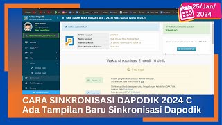 CARA SINKRONISASI DAPODIK 2024 C SEMESTER GENAP [upl. by Gnourt105]