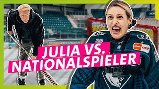 Halte einen EishockeySchuss vom Profi des ERC Ingolstadt  Das schaffst du nie [upl. by Queridas]