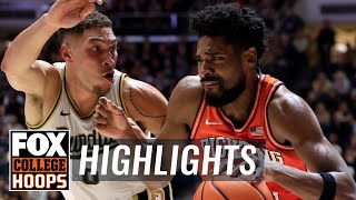 No 9 Illinois Fighting Illini vs No 1 Purdue Boilermakers Highlights  CBB on FOX [upl. by Ilonka352]