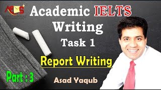 Academic IELTS Writing Task 1  Report Writing  Asad Yaqub  Part 3 [upl. by Ly]