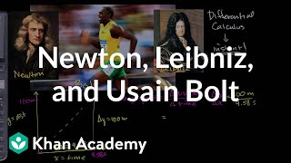 Newton Leibniz and Usain Bolt  Derivatives introduction  AP Calculus AB  Khan Academy [upl. by Nerval]