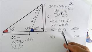 TRIGONOMETRIA  EXERCÍCIOS  1° QUESTÃO DE 10  Prof Micamática [upl. by Karlik]