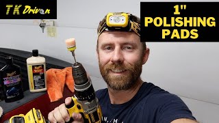 Cheap 1 polishing pads in a cordless drill [upl. by Olly901]