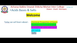 Acids Bases amp Salts  Class 10 Day 2 [upl. by Valdis]