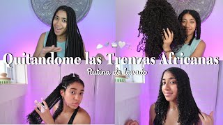 Me quito las TRENZAS luego de 2 meses ‼️  como quitar las trenzas Africanas  Rutina de lavado [upl. by Roach963]