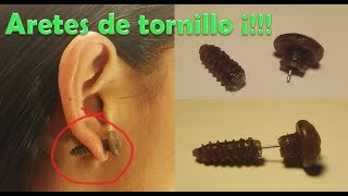 como hacer un arete de tornillo [upl. by Saville859]