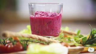 Natural Yogurt Recipe  Fresh Beetroot Dip [upl. by Ailekat784]