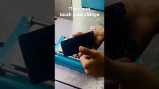 iphone 11 pro max touch glass change via separating machine iphone viralshorts trendingshorts fy [upl. by Otilegna]