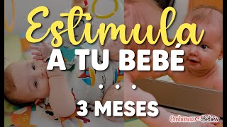 🤩 EJERCICIOS para estimular BEBÉS DE 3 MESES [upl. by Anelhtak]