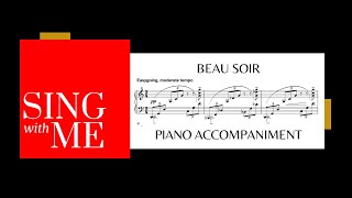 Beau Soir  Accompaniment C major  Debussy [upl. by Enelram]