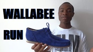 Clarks Wallabee Run Cobalt Review  On Feet [upl. by Sharla]