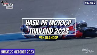 Hasil Motogp Hari iniHasil Latihan Bebas 2 Gp Thailand 2023PR Thailand GPJadwal Motogp 2023 [upl. by Aneerahs]