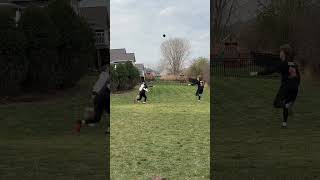 Alec makes the diving catch for the crazy touchdown🤯 football sports shorts nfl fyp viral [upl. by Atteirneh]