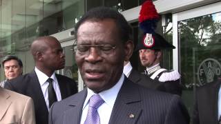 Entrevista con el Presidente de la República de Guinea Ecuatorial Obiang Nguema Mbasogo [upl. by Yahc]