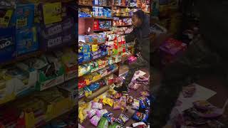 hood dude beat up by store owner then trashes the store [upl. by Inavoy]