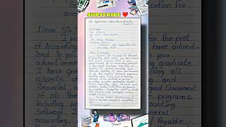 How To Write Job Application Letter For Accountant  handwriting letterwriting job viral shorts [upl. by Idahs]