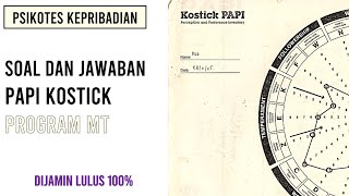 Jawaban Psikotes PAPI Kostick Program Management Trainee [upl. by Repard925]