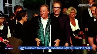 Depardieu a processo rischia 5 anni per violenza sessuale  La Vita in diretta 28102024 [upl. by Jeanelle]