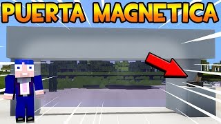 COMO HACER UNA PUERTA MAGNÉTICA EN MINECRAFT🚪¡INVISIBLE Y AUTOMÁTICA [upl. by Tarra]