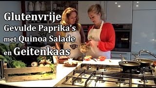 Glutenvrije Gevulde paprikas met Quinoa Salade en Geitenkaas [upl. by Madid]