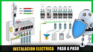 INSTALACION ELECTRICA de una casa paso a paso como armar el TABLERO ELECTRICO [upl. by Schiffman]