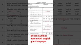 British gurkhas army english model question paperri2025britisharmy viral shorts [upl. by Karlotta]