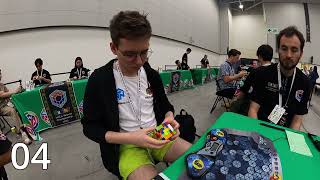 5x5 Cube European Record average 3909 [upl. by Harifaz]