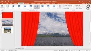 How to Add Curtains Transitions Animation Effect in PowerPoint Slide [upl. by Heller]