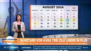 Zile libere 2024 Bugetarii vor avea trei minivacanțe [upl. by Ecirtemed]