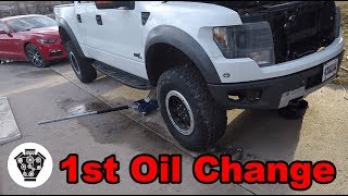 2014 SVT Raptor Oil Change [upl. by Sirromed137]