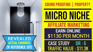 Earn 1130Month from Affiliate Marketing amp Display Ads  Start Soundproof Niche with a Case Study [upl. by Eynaffit162]