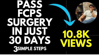 How to Pass Fcps Part 1 in Surgery  Allied first Attempt 30 day plan  Everything You need to know [upl. by Blader]