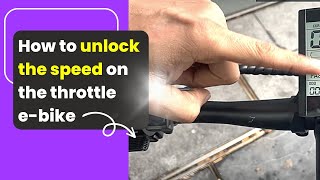 How to unlock the speed on GIN X ebike delimiting the speed on throttle ebike [upl. by Otreblasiul]