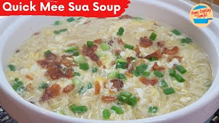 Noodle Soup Recipe Quick amp Simple Mee Sua Soup with Eggs [upl. by Hedley]