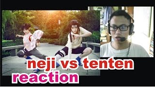 INDONESIA REACTION  pertarungan epik neji vs tenten [upl. by Orgell]