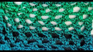 Sea Song Lace Stitch Loom Knit Flat panel for a Scarf or Shawl [upl. by Eidnarb137]