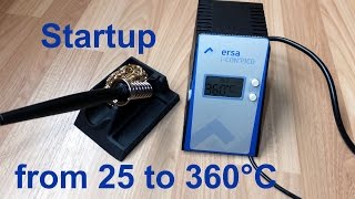 Ersa iCON PICO soldering station startup from 25 to 360°C [upl. by Fennell]