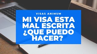 Mi visa AMERICANA esta MAL escrita ¿QUE puedo hacer✔️ [upl. by Enetsirhc412]