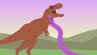 Tyrannosaurus Rex vs Titanoboa  Animation [upl. by Enelehs181]