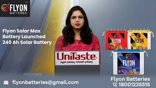 Flyon Solar Max  240 Ah Solar Battery solarbattery solarinverter batterytechnology kerala [upl. by Stockwell]