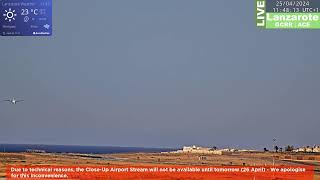 🟢 2542024 LIVE LANZAROTE AIRPORT  CLOSEST WEBCAM  Daytime 268 [upl. by Eseer]