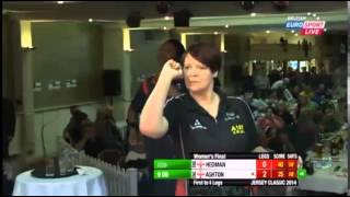 2014 Jersey Festival of Darts Ladies Classic Finals  Ashton v Hedman [upl. by Erait]