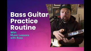 Bass Guitar Practice Routine 2 bassguitar musiclessons practiceroutine [upl. by Novyat]