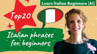 0 Learn Italian Beginners A1 Top 20 Italian phrases for beginners [upl. by Uticas114]