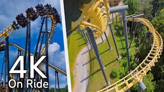 4KOn Ride Batwing Coaster  POV  Six Flags America [upl. by Anaimad]