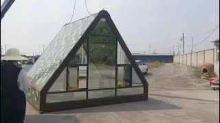 FactoryPrefab Mobile Foldable Tiny Homes On Trailer Wheels Portable Folding [upl. by Nylrebma507]