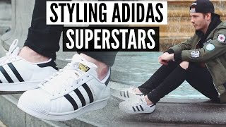 How To Style Adidas Superstars  Mens Fashion 2023 Spring Lookbook  Sneaker Comparison [upl. by Ewolram]