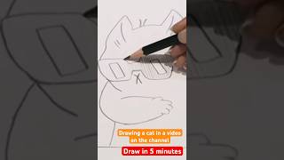 How to draw a cute  cute cat drawing  how to draw for beginners [upl. by Aliac]